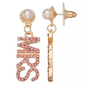Celebrate Together Glitz "Mrs." Drop Earrings